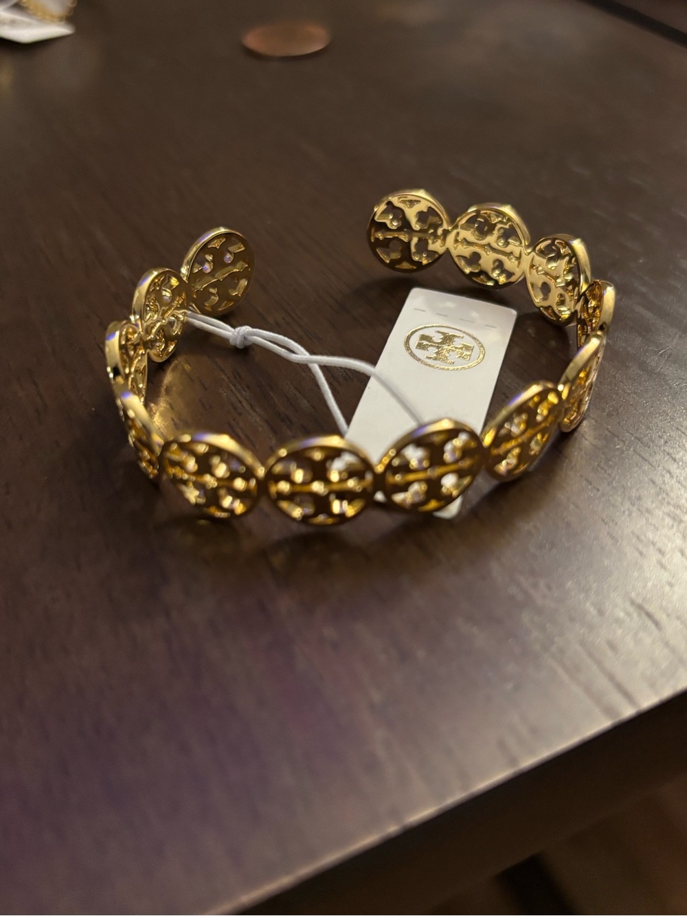Brand new with tags Tory Burch Gold Logo cuff